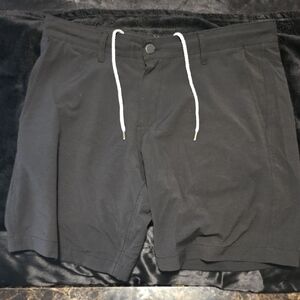 Men's Black Hybrid Drawstring Shorts